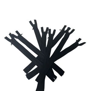 8 Black 8” Invisible Zippers